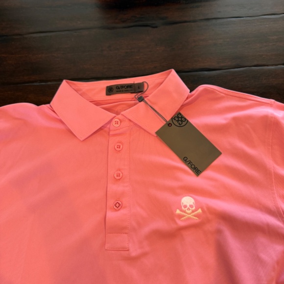 Limited Edition G/Fore Men's Large STRBT Pink Pique Polo MSRP $110 - Picture 2 of 6
